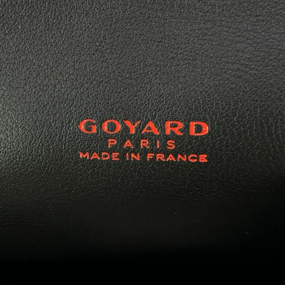 Goyard Ange Mini Handbag Black Dark Brown White chevroche calfskin Canvas